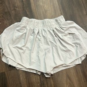 white butterfly shorts